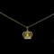 14k Gold 0.16 Ctw Natural Yellow Diamond & Diamond Necklace