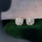 14k Gold 0.3 Ct Natural H Diamond & Flowers Earrings