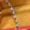 14k Gold 3.29 Ctw Natural Sapphire & Diamond Bracelet