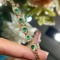 14k Gold 0.63 Ct Natural Emerald & Diamond Bracelet