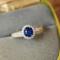 14k Gold 1.87 Ctw Natural Sapphire & Diamond Ring