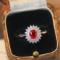 14k Gold 1.14 Ctw Natural Ruby & Diamond Ring