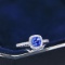 14k Gold 1.42 Ctw Natural Sapphire & Diamond Ring
