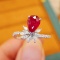 14k Gold 1.41 Ctw Natural Ruby & Diamond Ring