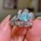 14k Gold 1.44 Ctw Natural Paraiba Tourmaline & Diamond Ring