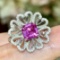 14k Gold 2.47 Ctw Natural Sapphire & Diamond Ring