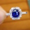 14k Gold 1.37 Ctw Natural Sapphire & Diamond Ring