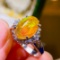 14k Gold 2.02 Ctw Natural Opal & Diamond Ring