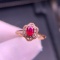 14k Gold 0.6 Ct Natural Ruby & Diamond Ring