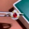 14k Gold 0.62 Ctw Natural Ruby & Diamond Ring
