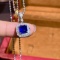 14k Gold 2.47 Ctw Natural Sapphire & Diamond Pendant( Without Chain )