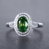 14k Gold 1.88 Ctw Natural Sapphire & Diamond Ring
