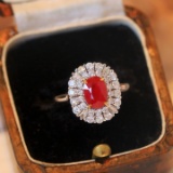 14k Gold 1.72 Ctw Natural Ruby & Diamond Ring