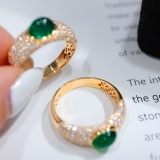 14k Gold 2.03 Ctw Vivid Green Natural Emerald & Diamond Ring