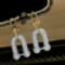14k Gold 0.9 Ct Natural H Diamond Earrings