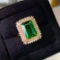 14k Gold 7.01 Ct Natural Tourmaline & Diamond Ring/pendant( Without Chain )