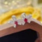 14k Gold 0.68 Ctw Natural Ruby & Diamond Earrings
