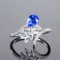 14k Gold 1.02 Ctw Natural Sapphire & Diamond Ring