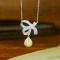14k Gold 0.69 Ctw Natural Yellow Diamond & Diamond Necklace
