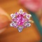 14k Gold 1.66 Ct Natural Padparadscha Sapphire Ring