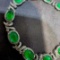 14k Gold 10.8 Ct Vivid Green Natural Emerald & Diamond Bracelet