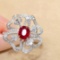 14k Gold 1.50 Ctw Natural Ruby & Diamond Ring