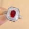 14k Gold 1.53 Ctw Natural Ruby & Diamond Ring