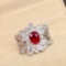 14k Gold 1.47 Ctw Natural Ruby & Diamond Ring