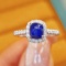 14k Gold 2.02 Ctw Natural Sapphire & Diamond Ring