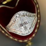 14k Gold 0.96 Ct Natural H Diamond Ring