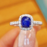 14k Gold 2.02 Ctw Natural Sapphire & Diamond Ring