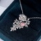 Gia Certified 14k Gold 1.71 Ctw Natural Pink Diamond & Diamond Brooch/pendant( Without Chain )