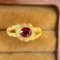 14k Gold 1.14 Ctw Natural Ruby & Diamond Ring
