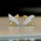14k Gold 0.4 Ct Natural H Diamond Earrings