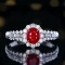 14k Gold 1.54 Ctw Natural Ruby & Diamond Ring