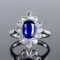 14k Gold 2.94 Ctw Natural Sapphire & Diamond Ring