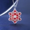 14k Gold 3.09 Ctw Natural Ruby & Diamond Pendant( Without Chain )