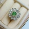 Gia Certified 14k Gold 2.43 Ctw Natural Green Diamond & Diamond Ring/pendant( Without Chain )