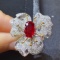 14k Gold 2.24 Ctw Natural Ruby & Diamond Ring