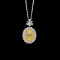 14k Gold 1.00 Ctw Natural Yellow Diamond & Diamond Pendant( Without Chain )