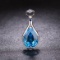 14k Gold 24.41 Ctw Natural Topaz & Sapphire Pendant( Without Chain )