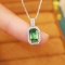 14k Gold 1.46 Ctw Natural Sapphire & Diamond Pendant( Without Chain )