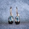14k Gold 2.65 Ct Natural Aquamarine Earrings