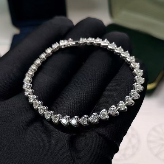 14k Gold 4.20 Ct Natural H Diamond Bracelet
