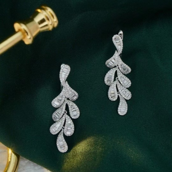 14k Gold 1.42 Ct Natural H Diamond Earrings