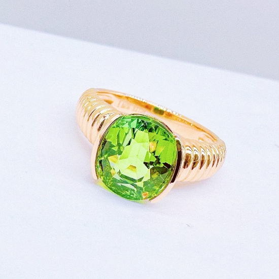 14k Gold 3.77 Ct Natural Tourmaline Ring