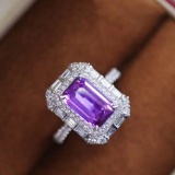 14k Gold 3.22 Ctw Natural Sapphire & Diamond Ring
