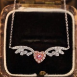 14k Gold 0.4 Ct Natural Color Diamond Necklace