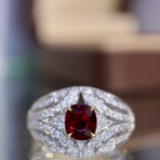 14k Gold 2.12 Ctw Natural Ruby & Diamond Ring