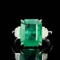 14k Gold 5.07 Ctw Natural Emerald & Diamond Ring
